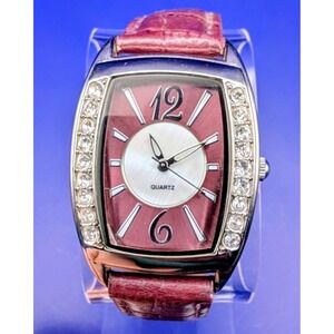 Avon Ladies Quartz Watch Red Band - New Battery